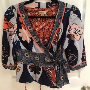 Anthropology Velvet Jacket Elevenses Brand Size 0